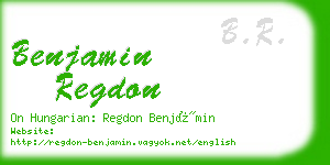 benjamin regdon business card